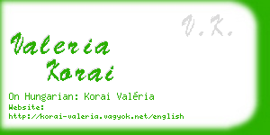 valeria korai business card